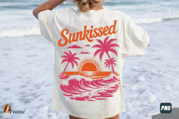 Download Summer Sunkissed Retro Beach Sunset PNG - Set Collection