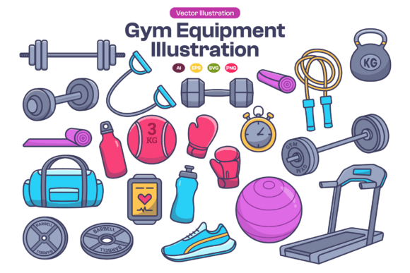 Download Gym Equipment Illustration - Illustration Collection