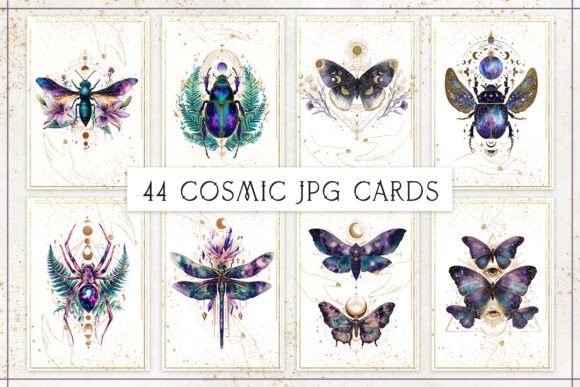 Download Celestial Insects Affirmation Cards Set - Set Collection