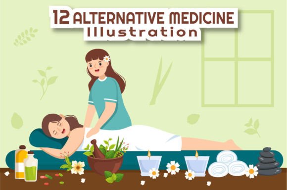 Download 12 Alternative Medicine Illustration - Illustration Collection