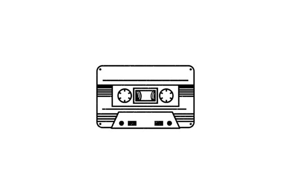 Download Cassette Tape Rustic Retro Logo Vector - Set Collection