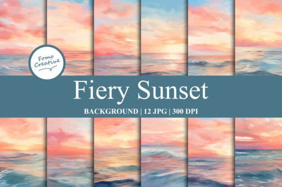Download Fiery Sunset Background - Set Collection