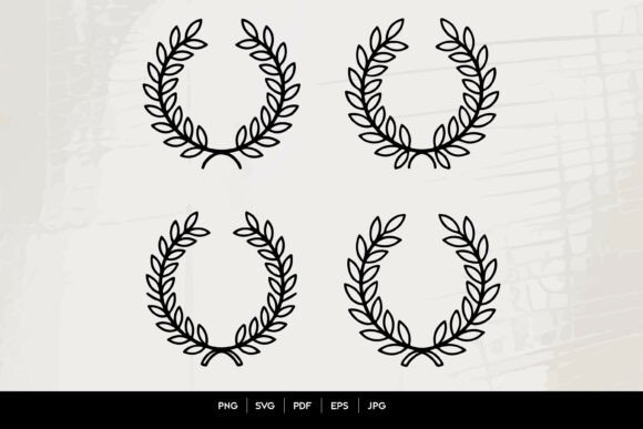 Download Laurel Wreath Line Art Set - Set Collection
