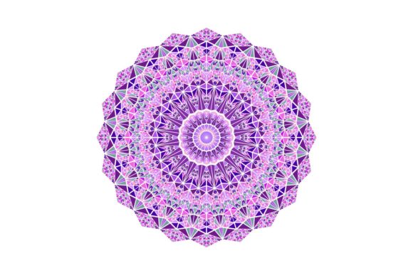 Download Round Ornate Triangle Mosaic Mandala - Ornate Collection