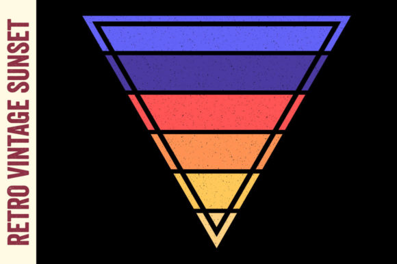 Download Vintage Sunset Retro Triangle Graphic - Premium Resources