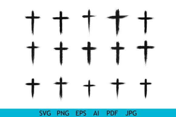 Download Grunge Cross Brush Stroke Symbol Set - Set Collection